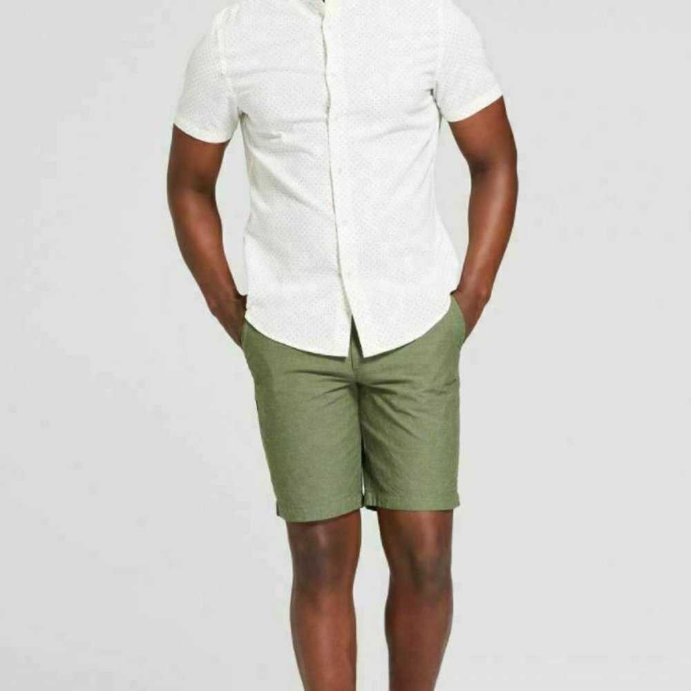 Goodfellow & Co Men's Big & Tall Textured Linden Flat Front Shorts - Siz… - Picture 3 of 4
